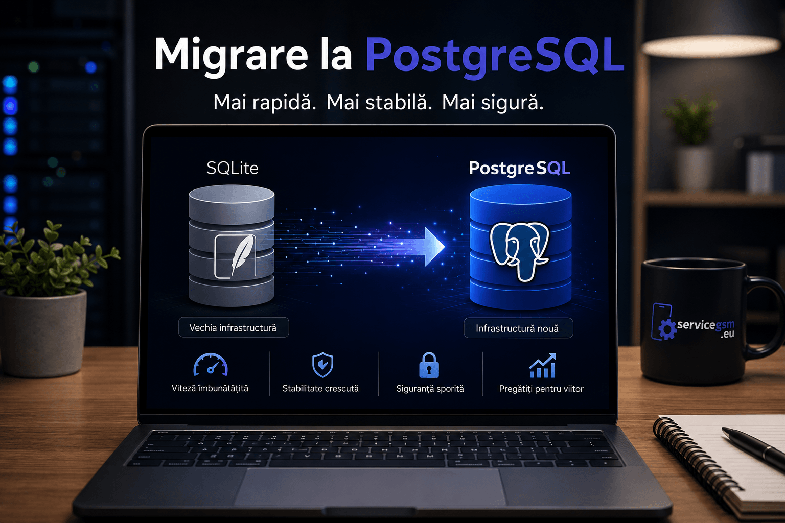 ServiceGSM.eu trece la o infrastructură nouă: mai rapidă, mai sigură